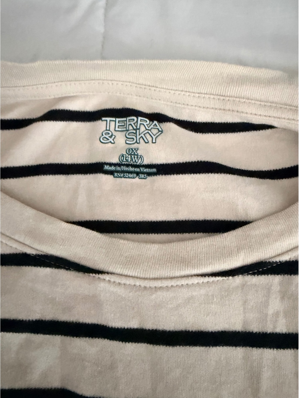 Terra & Sky Women's Plus Size 24W Striped Casual Dress - Picture 2 of 2